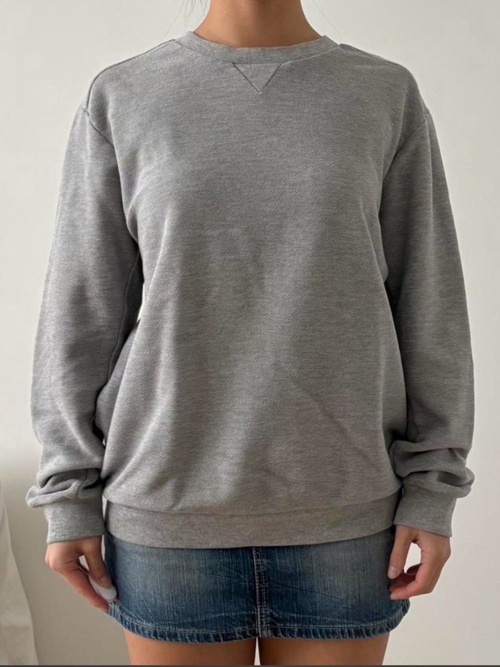 Zara Men's Heather Gray Crewneck Sweatshirt